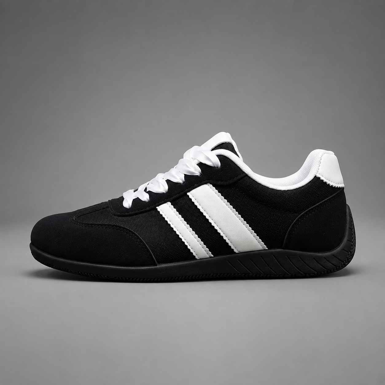 Women’s lightweight casual lace-up trainers with a low-top design, durable man-made upper, cushioned insole and flexible TPR sole, ideal for everyday walking, commuting, shopping and casual wear.