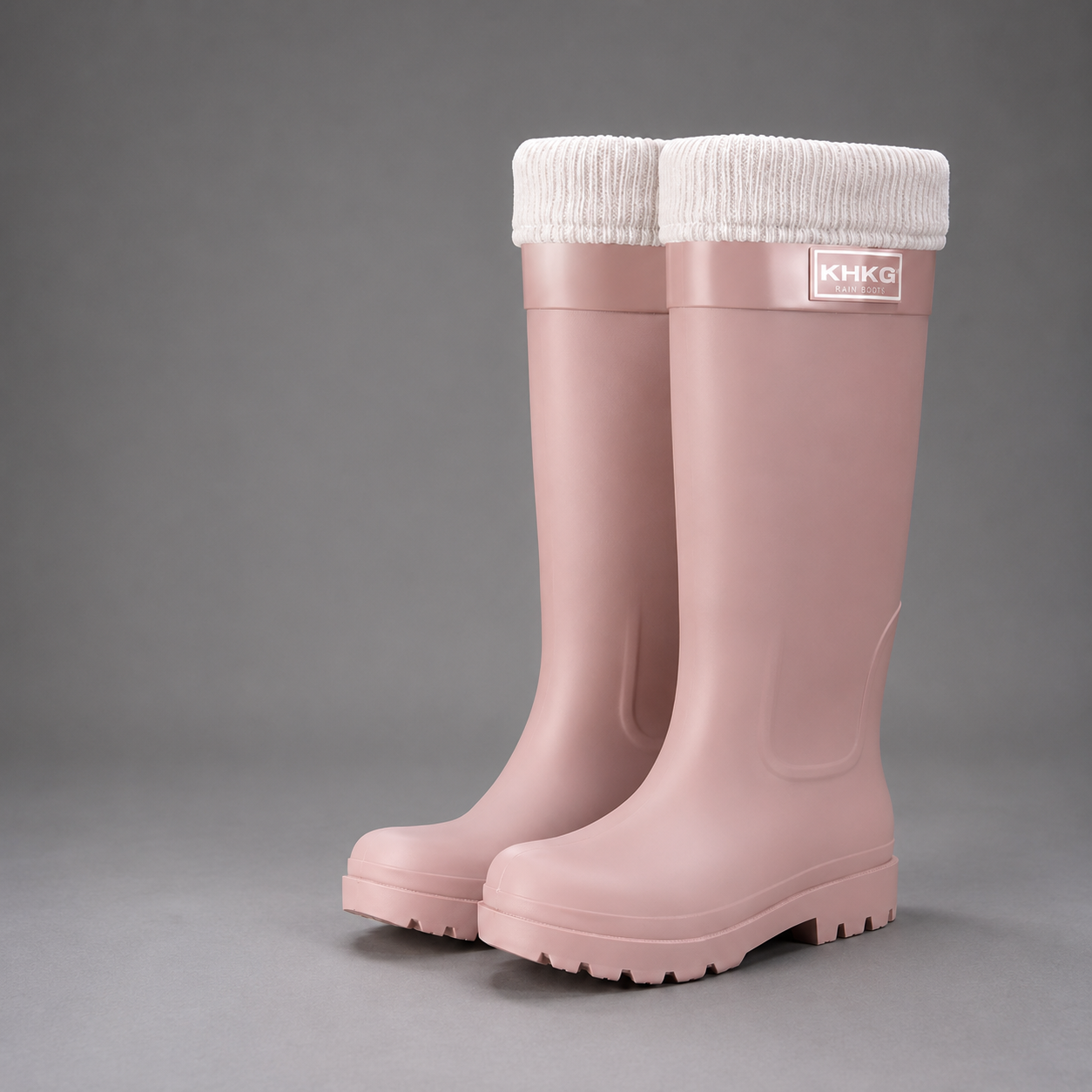 Women's waterproof fleece-lined winter rain boots with a high Wellington design, fully waterproof PVC construction, non-slip deep tread outsole and warm plush fleece lining, ideal for walking, gardening, commuting and outdoor winter activities.