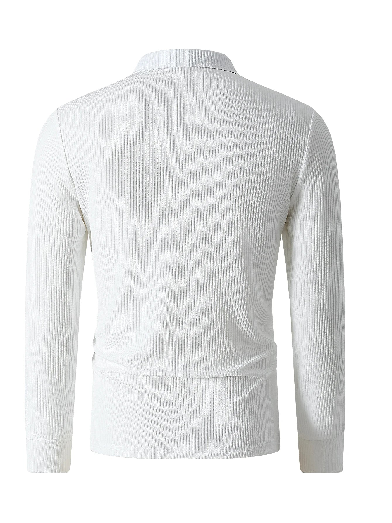 White ribbed sweater on a white background