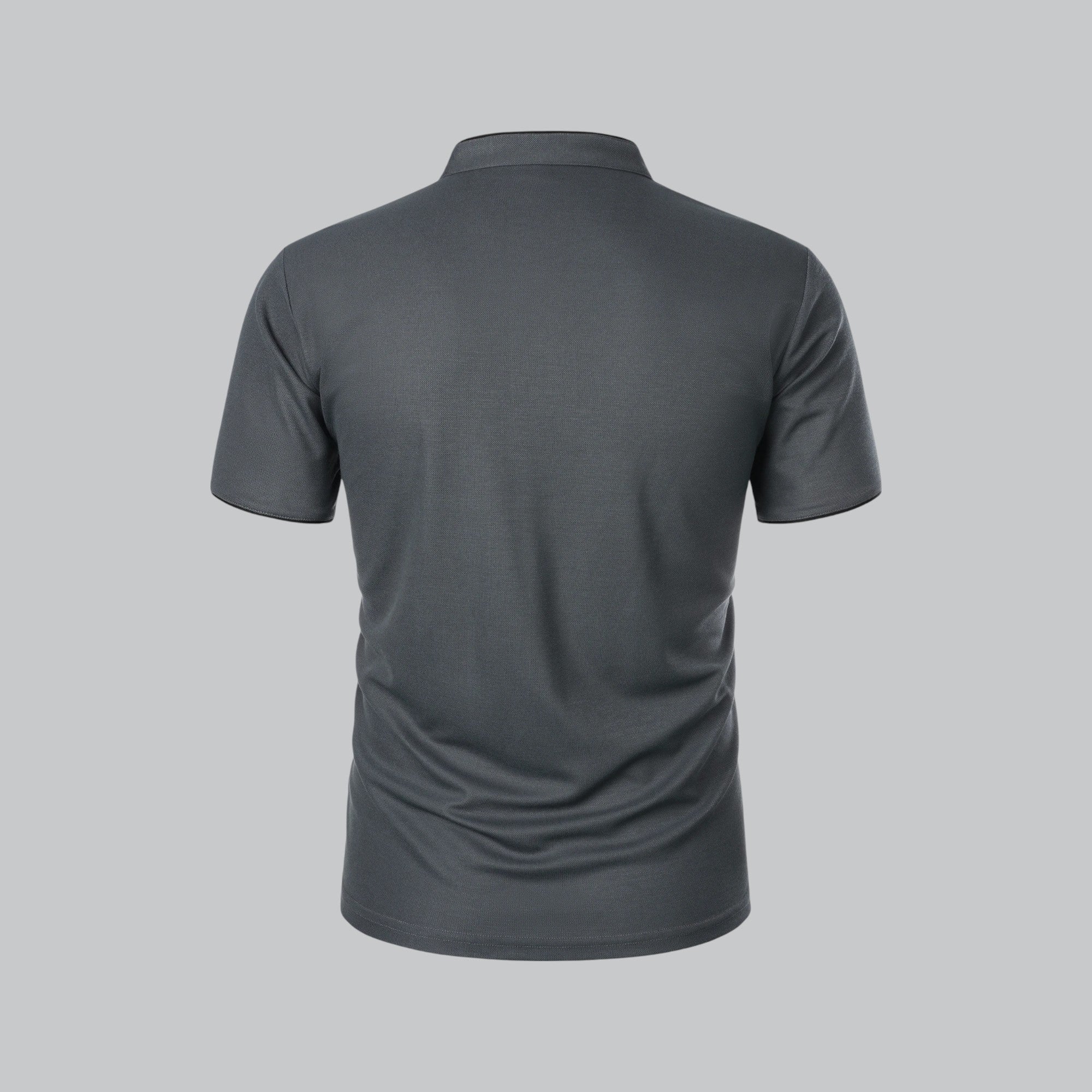 Gray polo shirt on a gray background