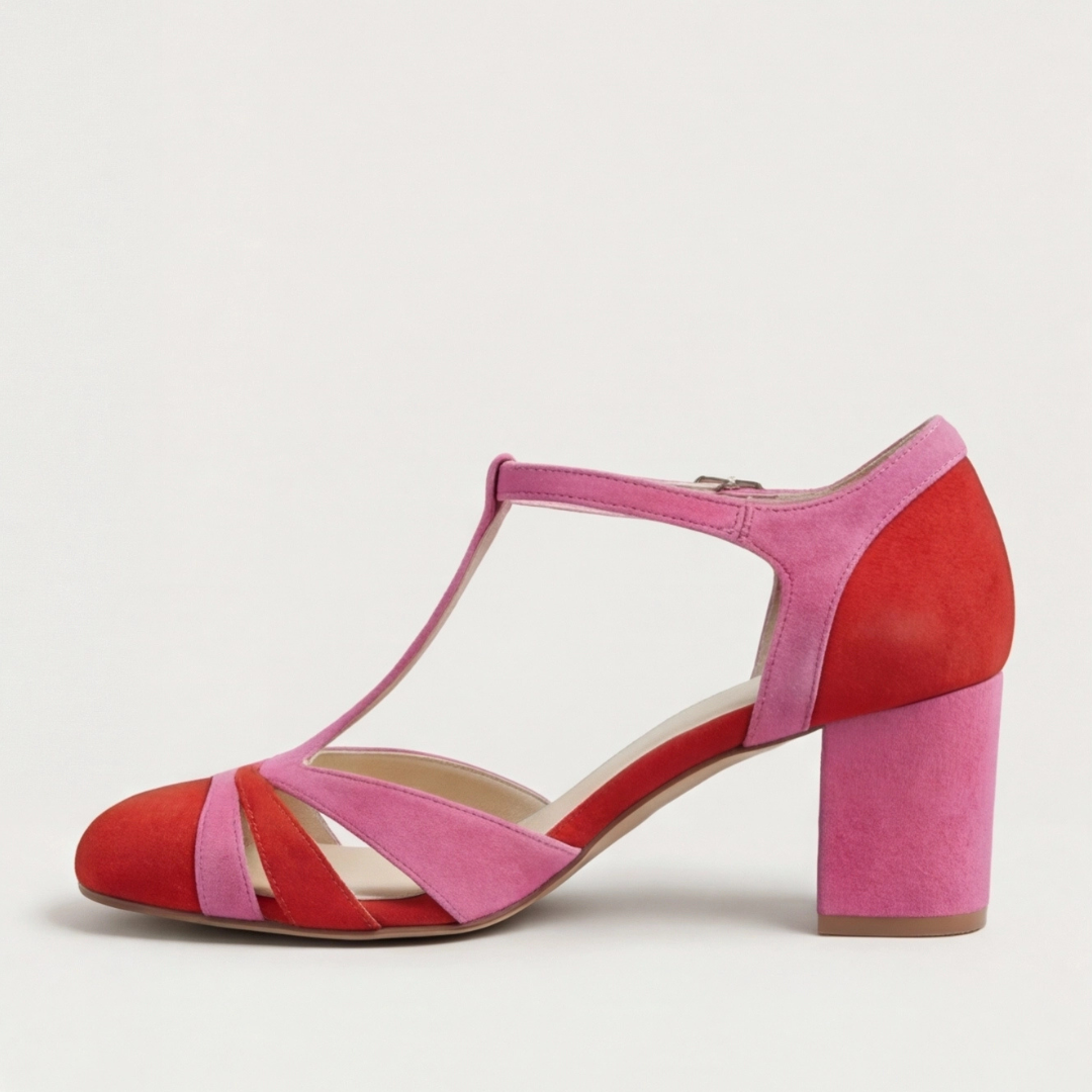 Women’s ankle strap heels with comfortable fit and cushioned sole