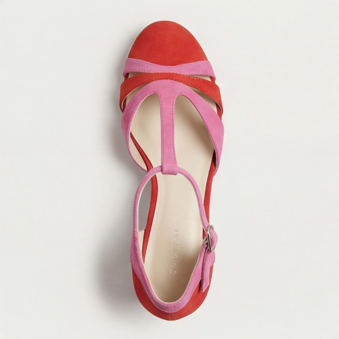 Women’s ankle strap heels with comfortable fit and cushioned sole
