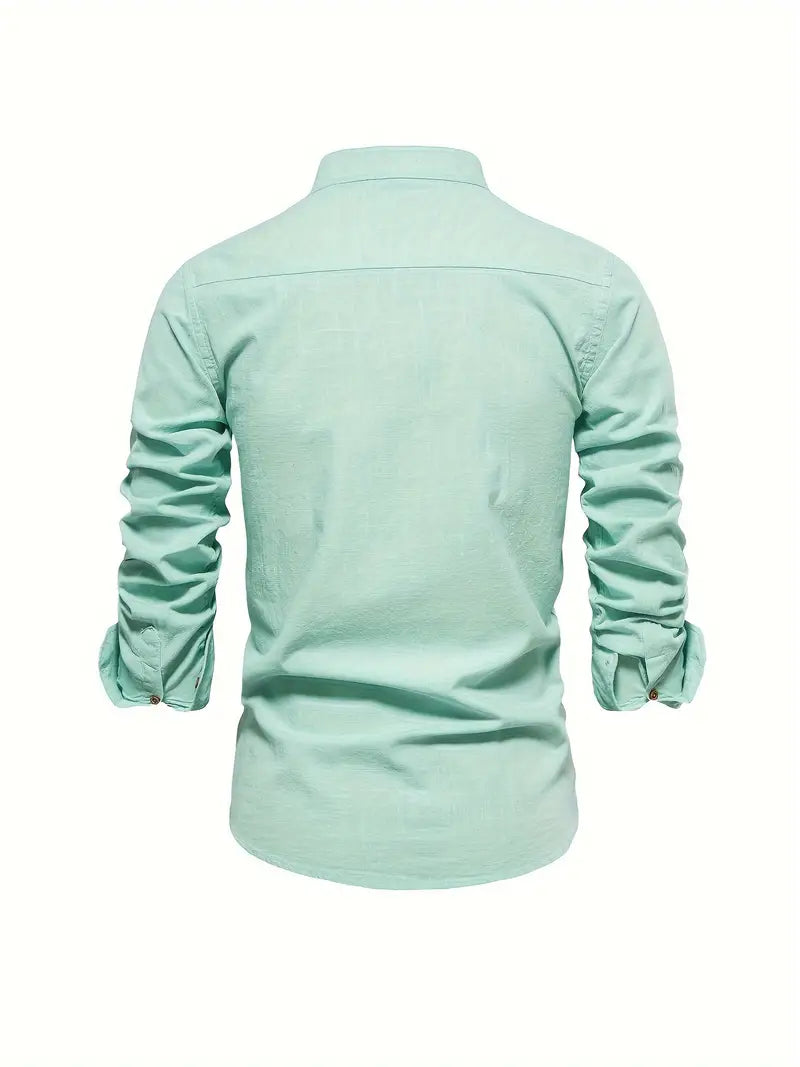 Light green shirt on a white background