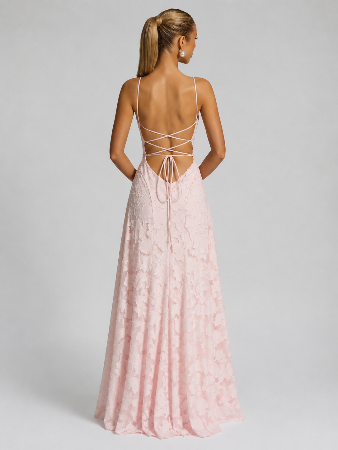 Women’s floral maxi occasion dress with fitted bodice and flowing skirt for elegant events