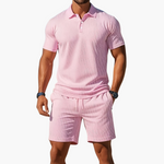 Men’s Cotton Polo & Shorts Set - Crawleigh