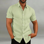 Men’s Short Sleeve Button Shirt Slim Fit - Craw Leigh