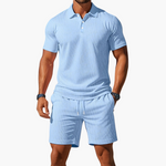 Men’s Cotton Polo & Shorts Set - Crawleigh