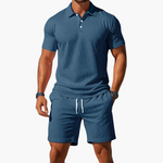Men’s Cotton Polo & Shorts Set - Crawleigh