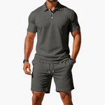 Men’s Cotton Polo & Shorts Set - Crawleigh