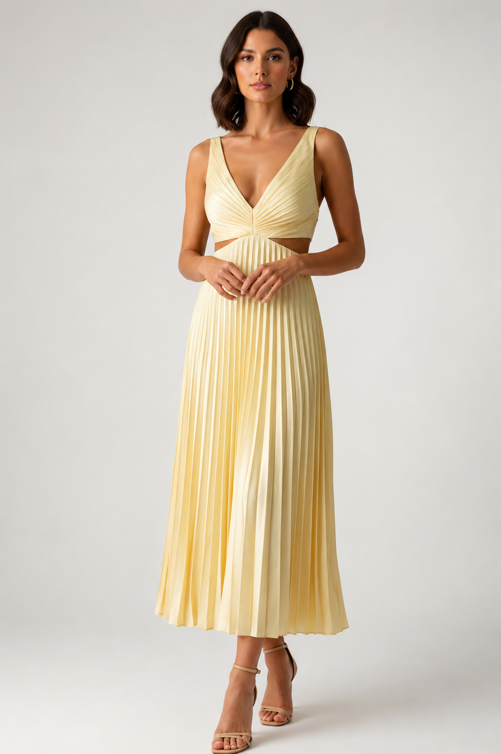 Women’s Pleated Midi Cocktail Dress - Craw Leigh