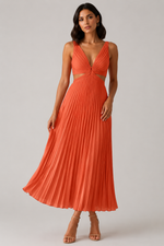 Women’s Pleated Midi Cocktail Dress - Craw Leigh