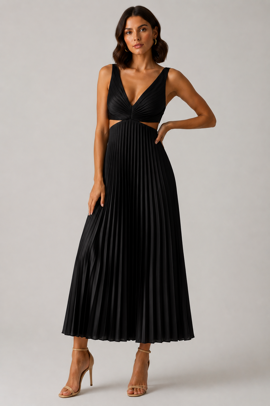 Women’s Pleated Midi Cocktail Dress - Craw Leigh