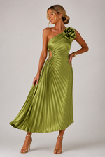 Women’s One Shoulder Pleated Maxi Cocktail Dress - Craw Leigh