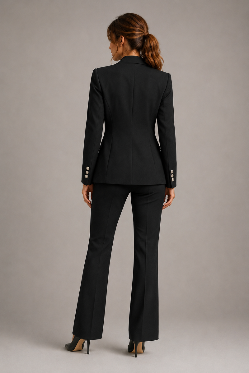 Women’s Elegant Double Breasted Blazer & Tailored Trouser - Smart Occassion Set