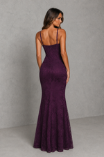 Women’s Lace Sweetheart Maxi Dress with Corset Bodice for Formal & Evening Wear