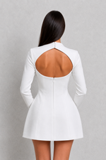 Women’s Long Sleeve Mini Dress with Bubble Skirt for Parties & Special Occasions