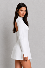 Women’s Long Sleeve Mini Dress with Bubble Skirt for Parties & Special Occasions