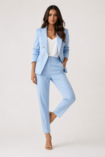 Women’s Elegant Double Breasted Blazer & Tailored Trouser - Smart Occassion Set