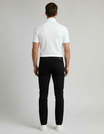 Men’s roll-neck shirt in white with slim fit, comfortable and versatile for office or casual stylish outfits.