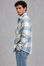 Men's Checked Overshirt – Blue Check