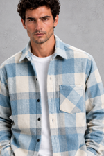 Men's Checked Overshirt – Blue Check