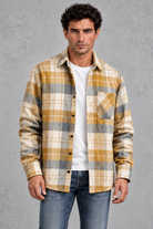 Men's Checked Overshirt – Mustard Check