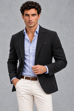 Men's Knitted Blazer – Black