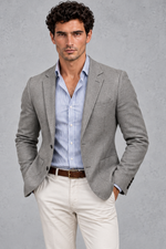 Men's Knitted Blazer – Grey