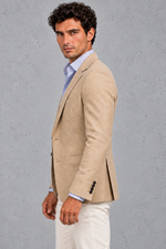 Men's Knitted Blazer – Beige