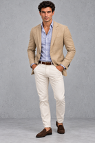 Men's Knitted Blazer – Beige