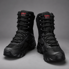 Men’s lightweight high-top tactical hiking boots with breathable fabric lining, lace-up fastening and supportive ankle design, suitable for hiking, trekking, camping, hunting and everyday outdoor wear.