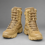 Men’s lightweight high-top tactical hiking boots with breathable fabric lining, lace-up fastening and supportive ankle design, suitable for hiking, trekking, camping, hunting and everyday outdoor wear.