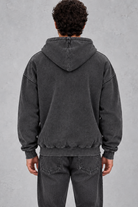 Men’s oversized full zip hoodie with a vintage washed finish, generous hood, dropped shoulders, large front pockets and ribbed trims.