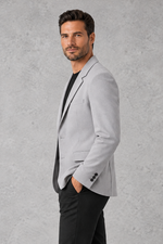 Men's Relaxed-Fit Blazer in Light Grey – side view