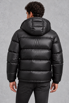 Men's Hooded Quilted Puffer Jacket – Black