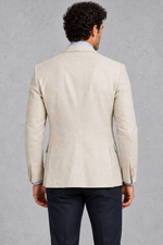 Men's Slim Fit Linen-Look Blazer – Beige