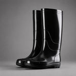 Men's tall waterproof Wellington boots with durable rubber construction, non-slip sole and pull-on design, suitable for construction work, farming, gardening, fishing and wet outdoor conditions.