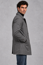 Men's Overcoat in Grey – side view