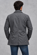 Men's Overcoat in Grey – back view