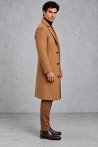 Men's Longline Overcoat – Camel