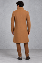 Men's Longline Overcoat – Camel