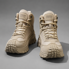 Men's autumn casual outdoor lace-up boots with breathable PU upper, ankle-height design, cushioned fabric insole and durable PVC sole, suitable for everyday walking and casual outdoor wear.