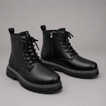 Men's high-top hiking boots with lace-up fastening, cushioned insole and slip-resistant PVC sole, designed for hiking, walking and everyday outdoor wear.