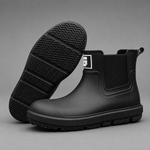 Women's waterproof ankle boots with a non-slip sole and easy pull-on design for comfortable everyday wear in wet weather.