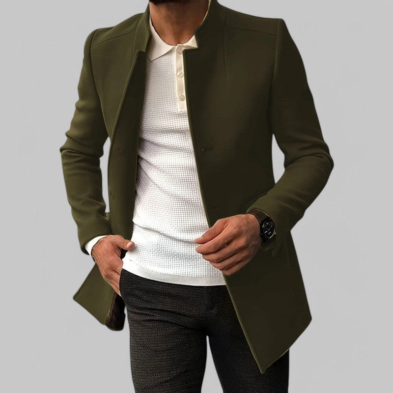 Men’s Tailored Wool Blend Coat - Crawleigh