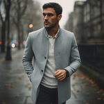 Men’s Tailored Wool Blend Coat - Crawleigh