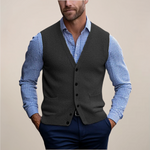 Men’s Ribbed Sleeveless Vest Sweater - Crawleigh