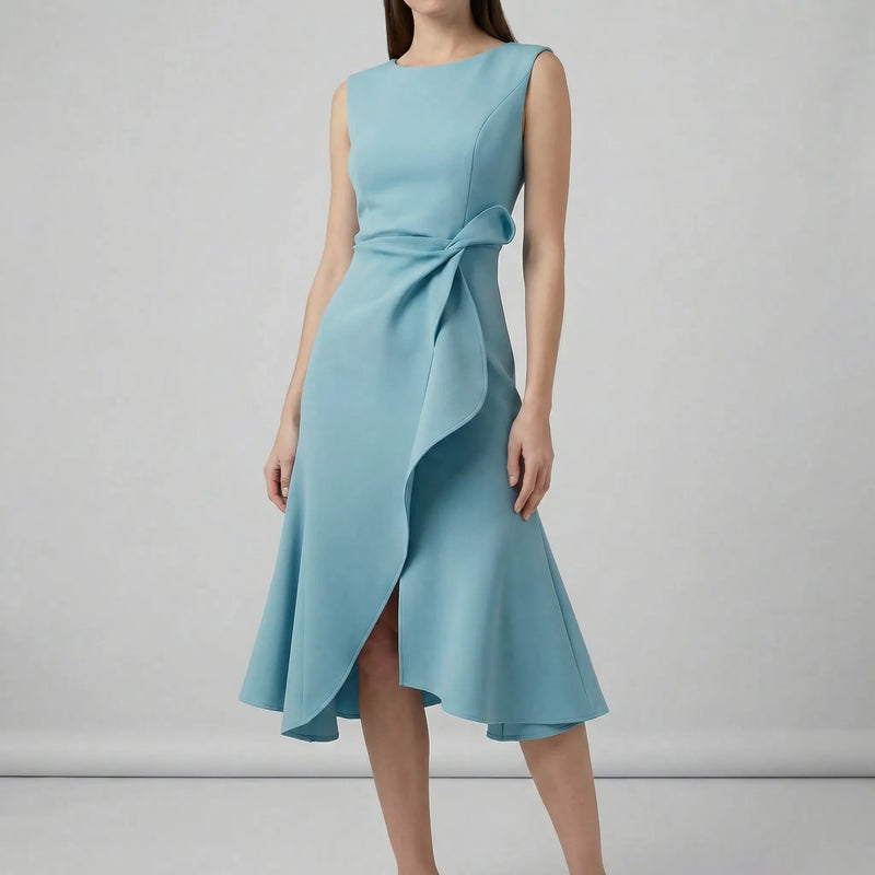 Women’s Pleated Midi Evening Dress - Crawleigh