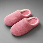 Unisex fluffy indoor slippers with a soft cloth upper, plush lining and lightweight slip-on design, featuring a non-slip cushioned sole for warm, comfortable indoor wear during autumn and winter.
