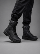 Unisex high-top hiking boots with a waterproof PU and fabric upper, lace-up fastening, breathable textile lining, lightweight EVA midsole and slip-resistant TPR rubber outsole for hiking, trekking, camping, walking and everyday outdoor wear.